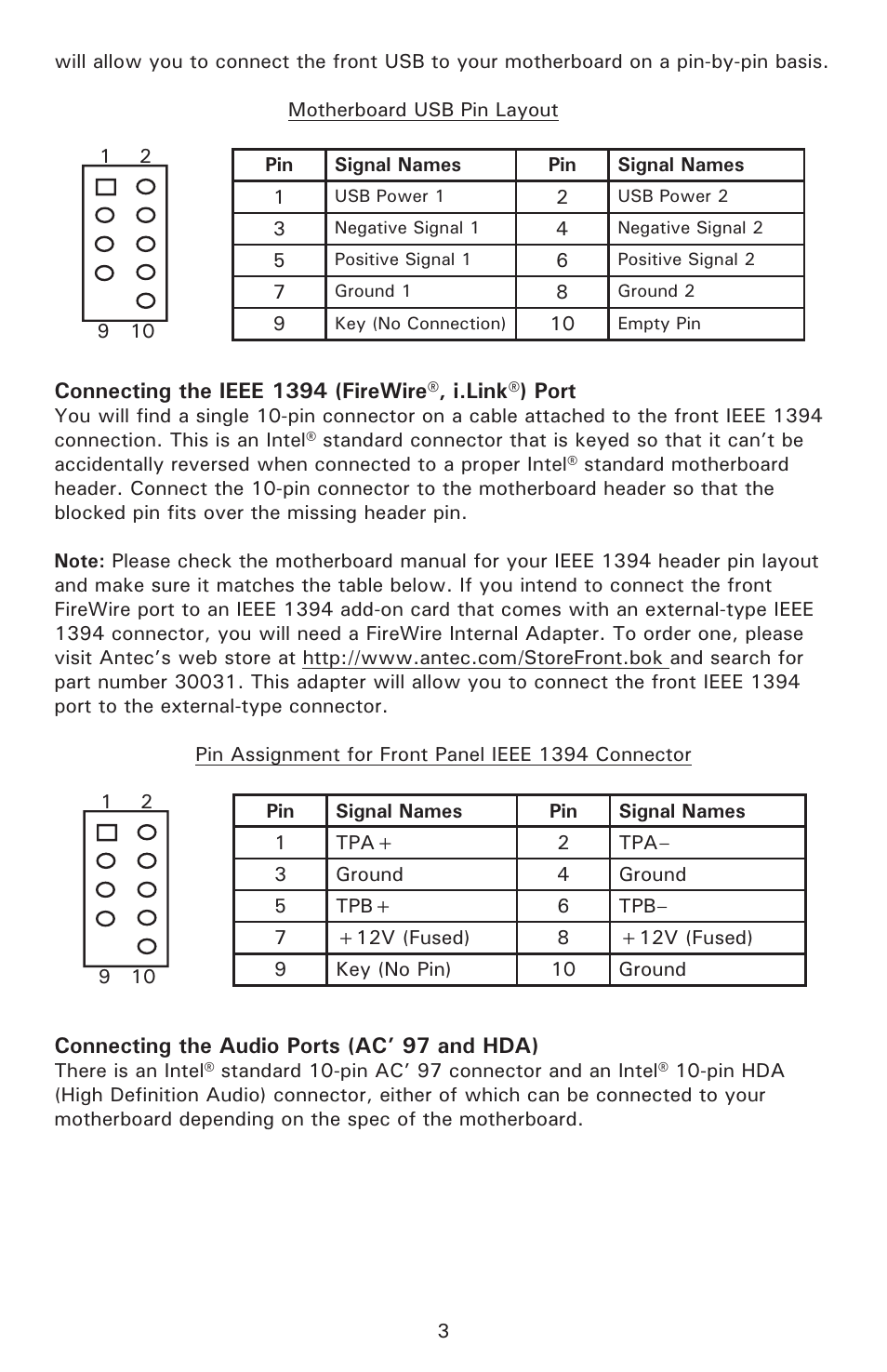 Antec NEOLINKTM P190 User Manual | Page 4 / 10