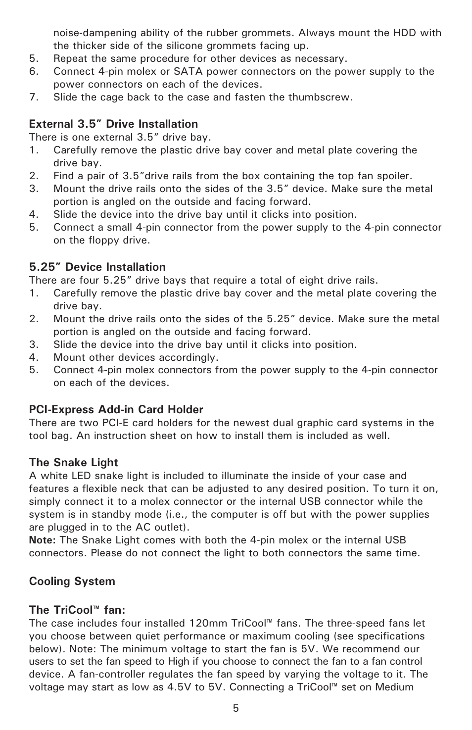 Antec NEOLINKTM P190 User Manual | Page 6 / 10