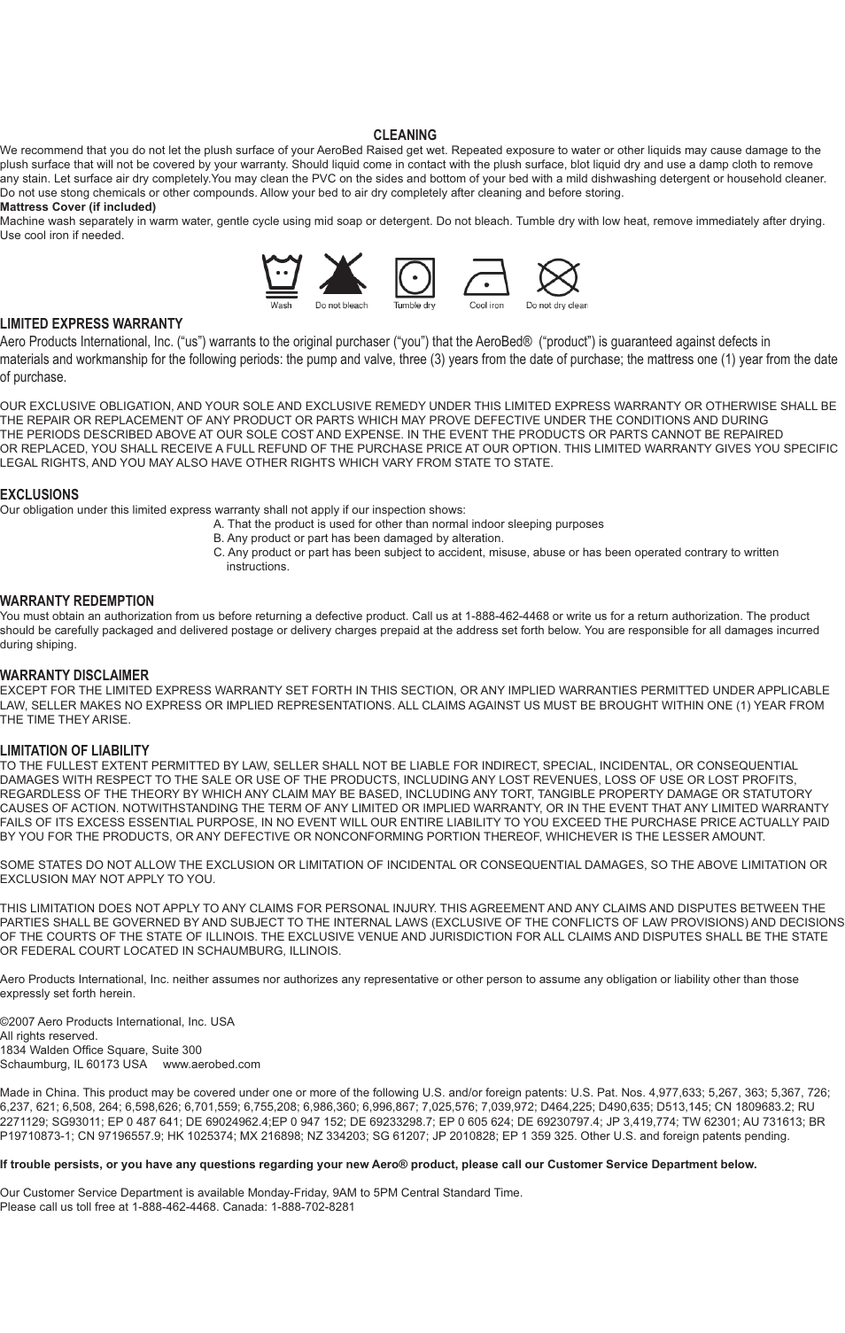 AeroBed Domed Valve User Manual | Page 2 / 2