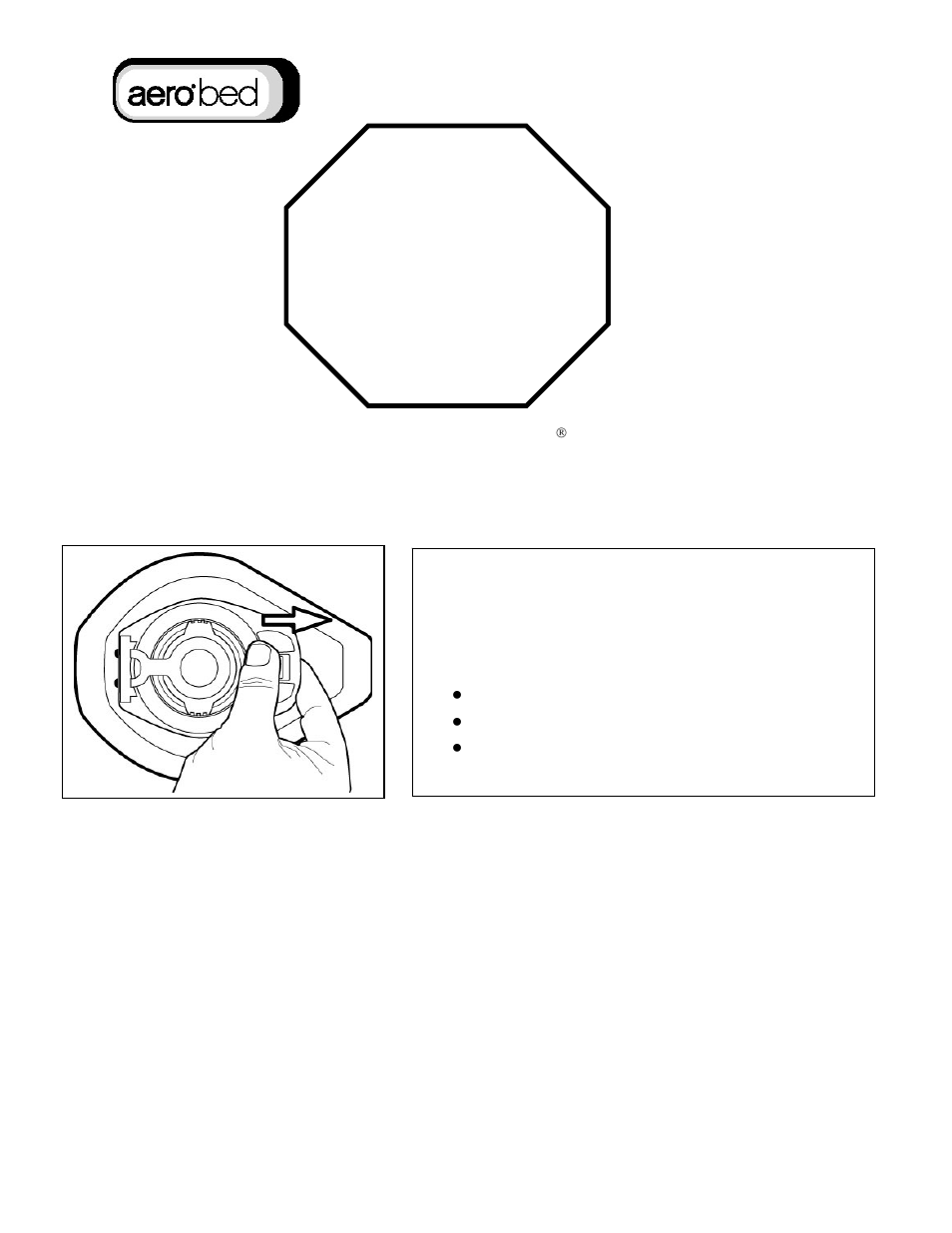 AeroBed Travel Bed Valve User Manual | 1 page