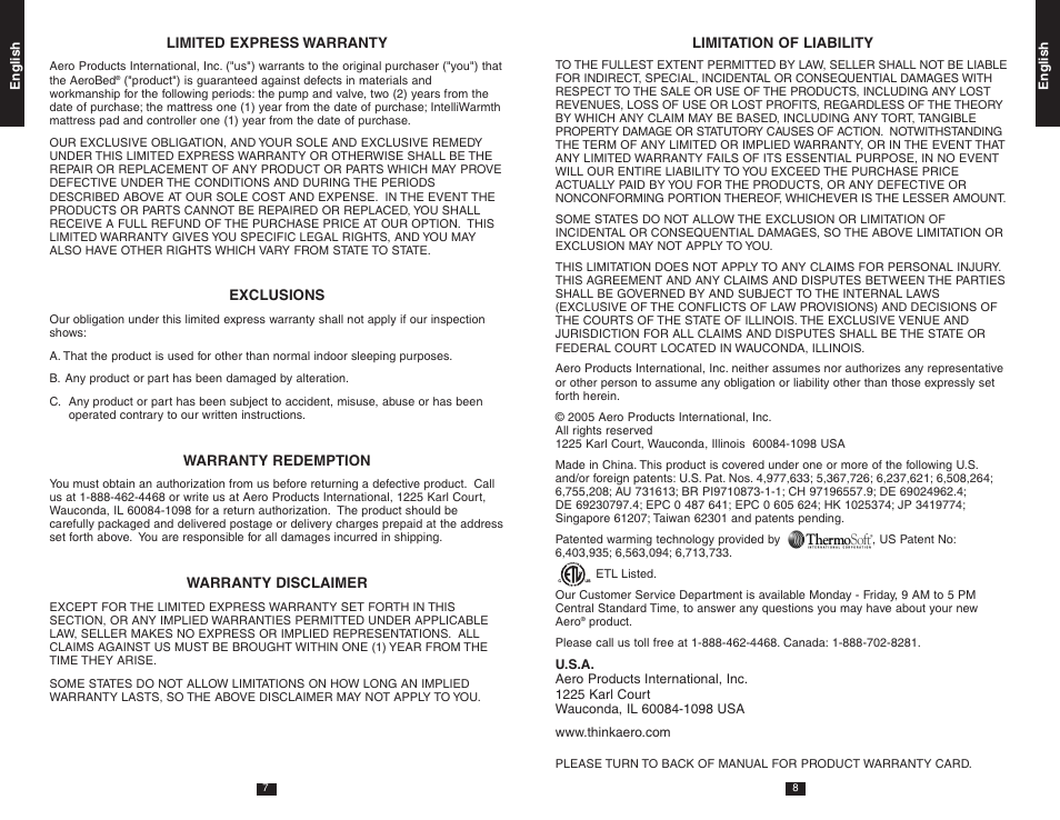 AeroBed Premier IntelliWarmth Cover User Manual | Page 5 / 14