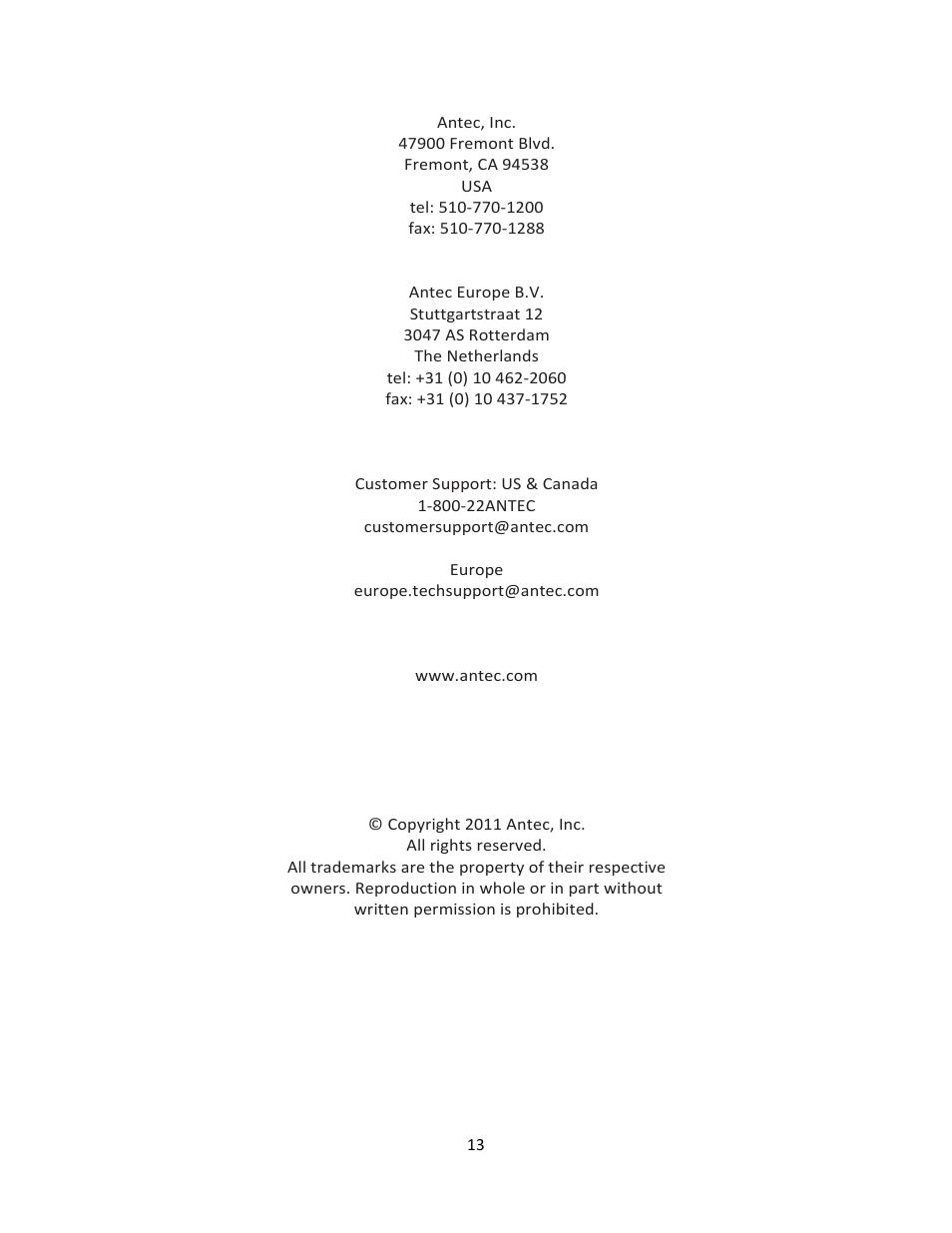 Antec TWELVE HUNDRED V3 User Manual | Page 14 / 14