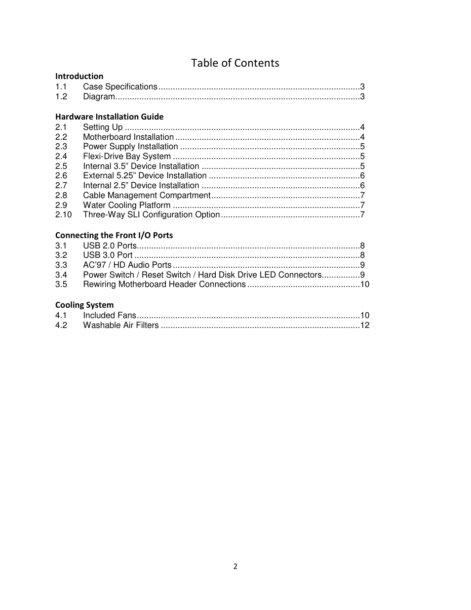 Antec TWELVE HUNDRED V3 User Manual | Page 3 / 14