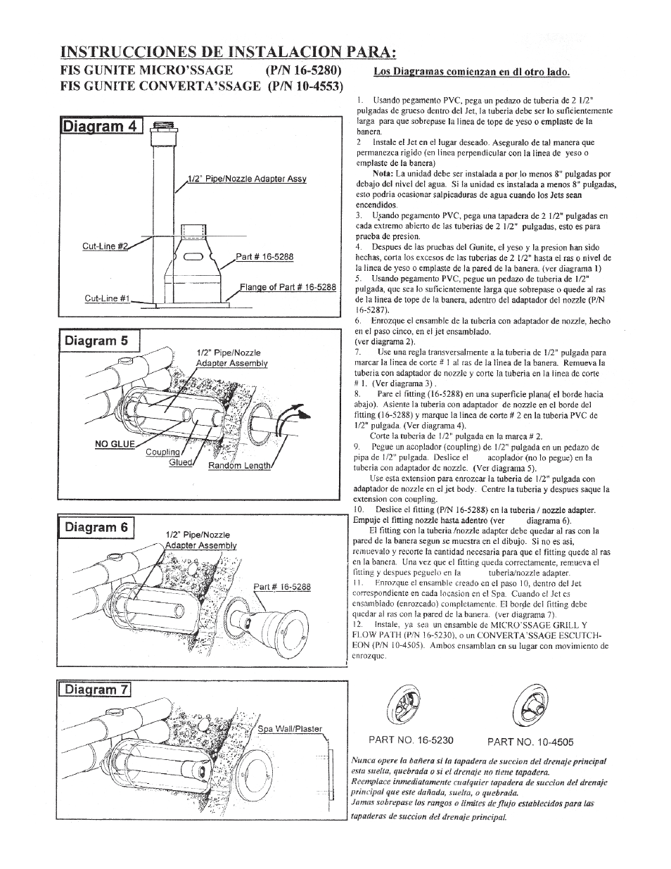 Balboa Water Group FIS Gunite Converta'ssage 10-4553 User Manual | Page 2 / 2