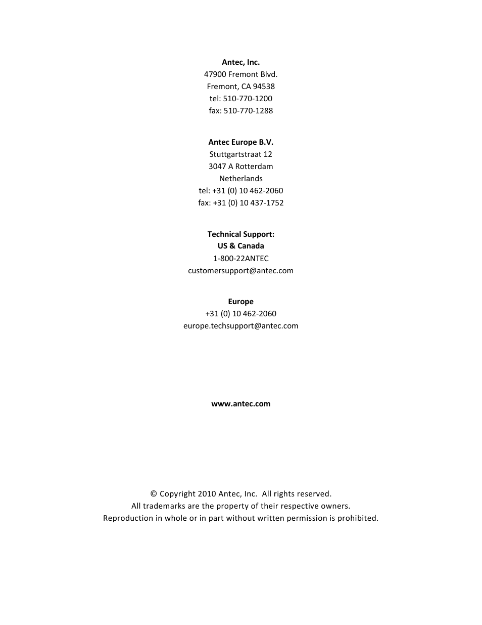 Antec HCP-850 User Manual | Page 9 / 9