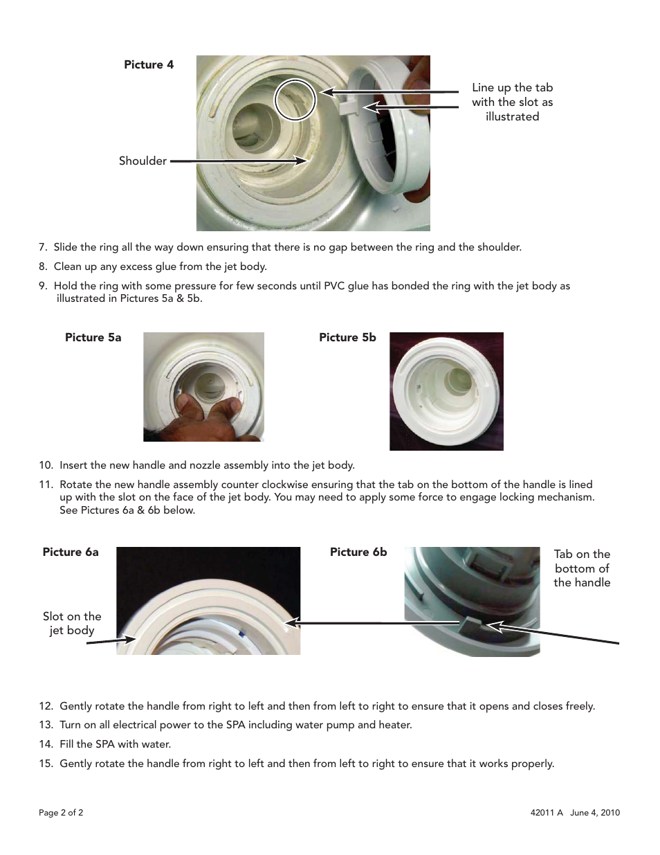 Balboa Water Group Adjustable VSR Retrofit Kit User Manual | Page 2 / 2