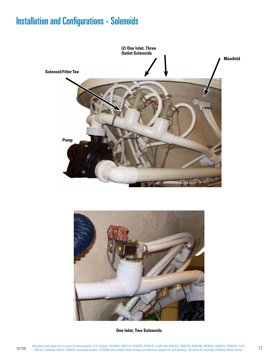Installation and configurations - solenoids | Balboa Water Group Titan Bath Control User Manual | Page 17 / 66