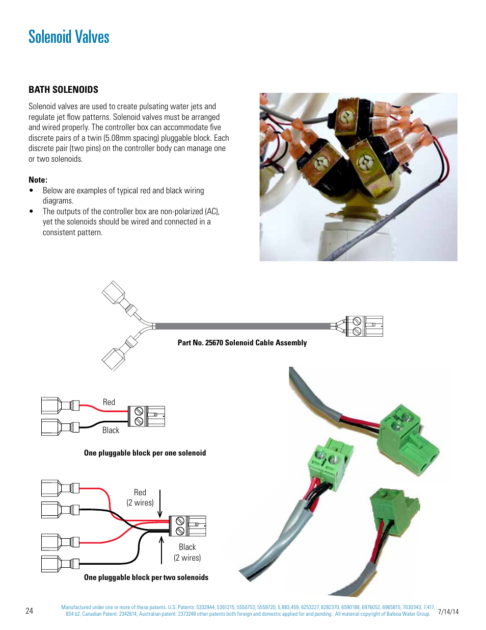 Solenoid valves | Balboa Water Group Titan Bath Control User Manual | Page 24 / 66