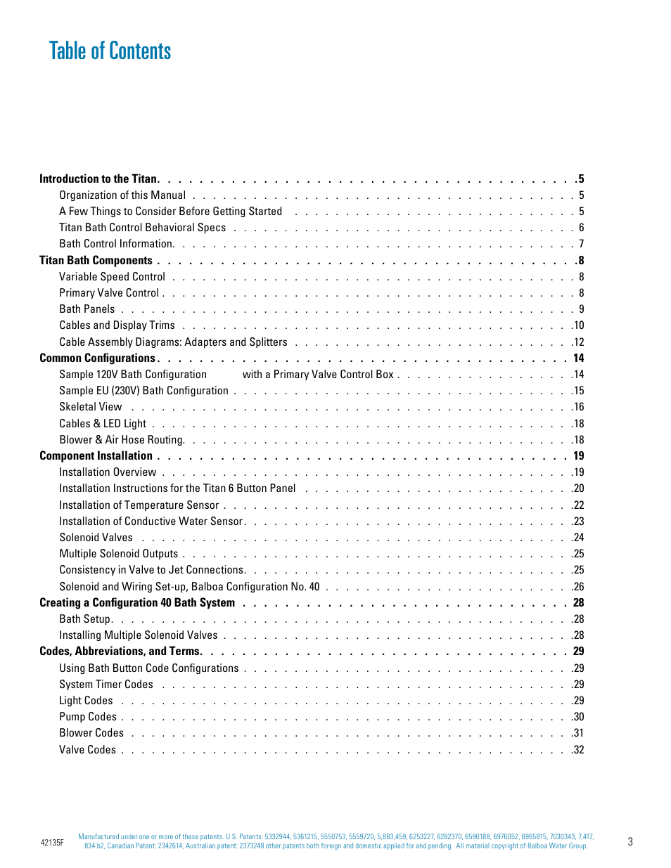 Balboa Water Group Titan Bath Control User Manual | Page 3 / 66