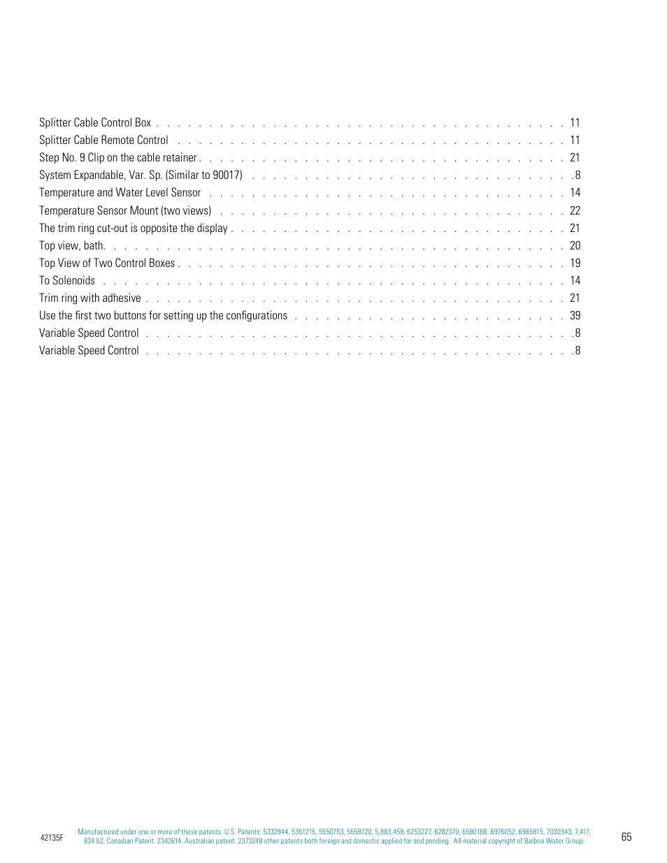 Balboa Water Group Titan Bath Control User Manual | Page 65 / 66