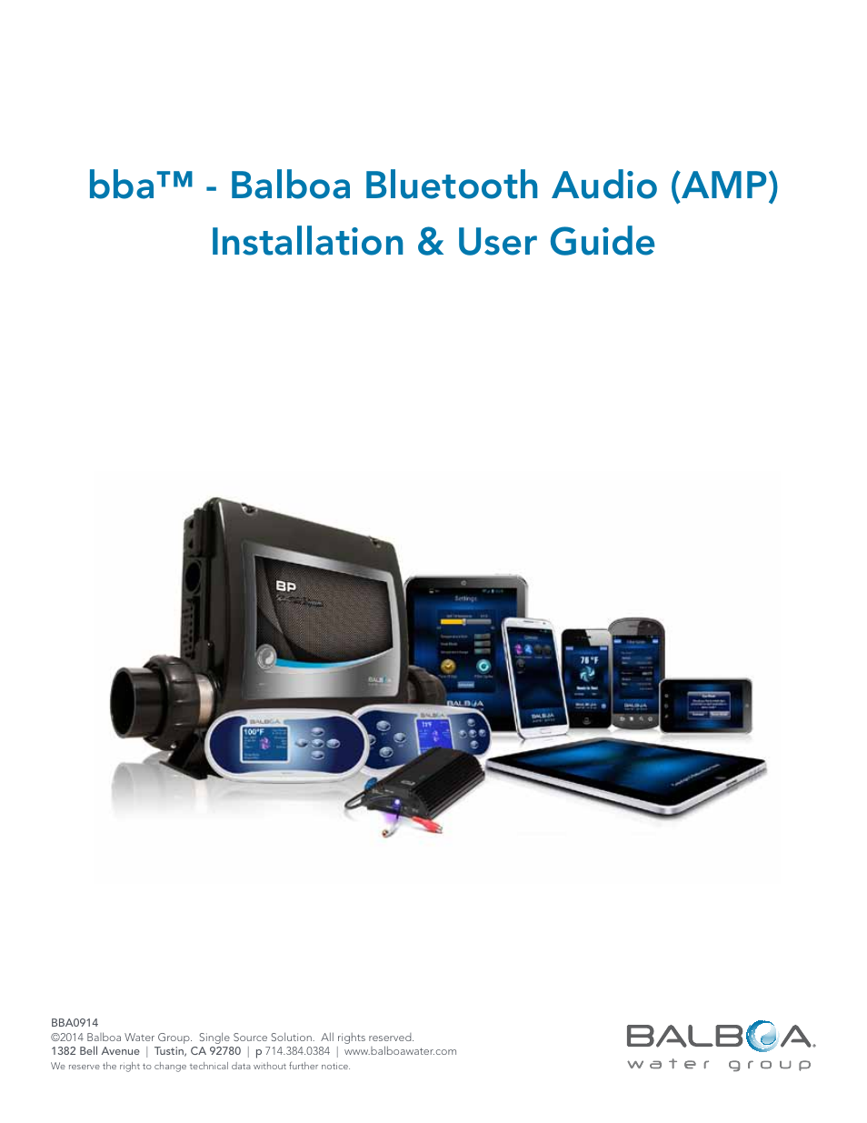 Balboa Water Group Balboa Bluetooth Audio User Manual | 11 pages