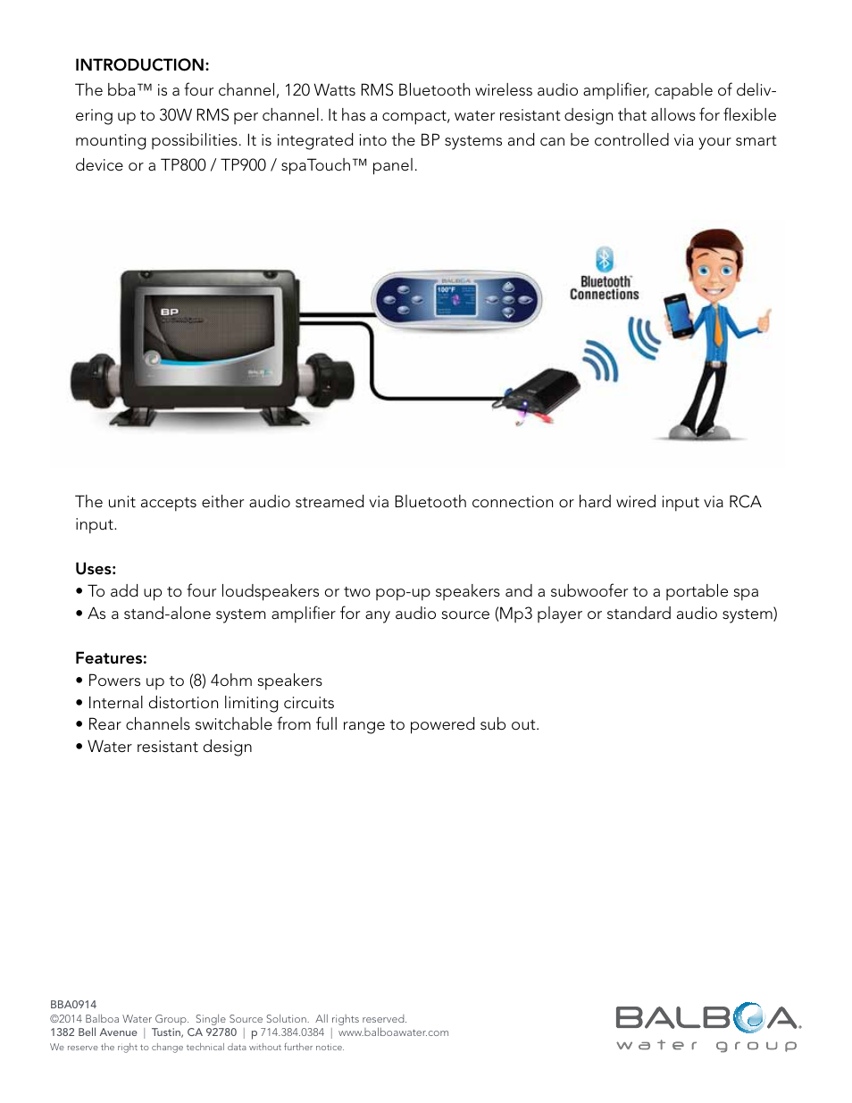 Balboa Water Group Balboa Bluetooth Audio User Manual | Page 3 / 11