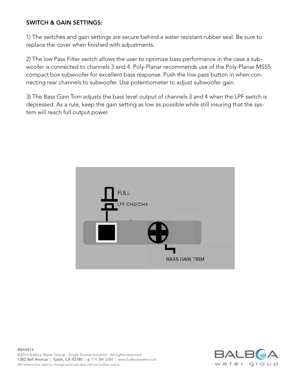 Balboa Water Group Balboa Bluetooth Audio User Manual | Page 9 / 11