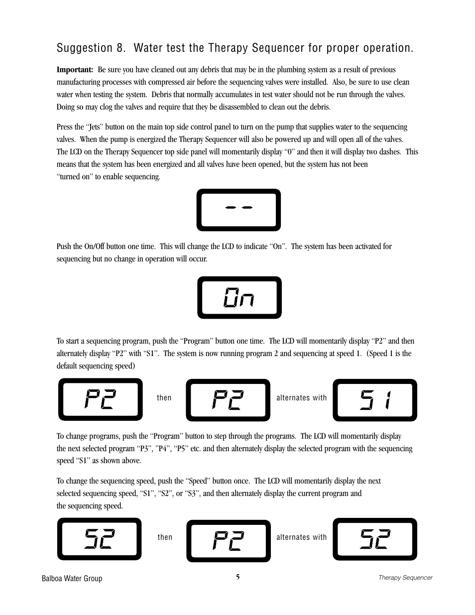 Balboa Water Group Spa Therapy Sequencer 52200-98 User Manual | Page 5 / 10