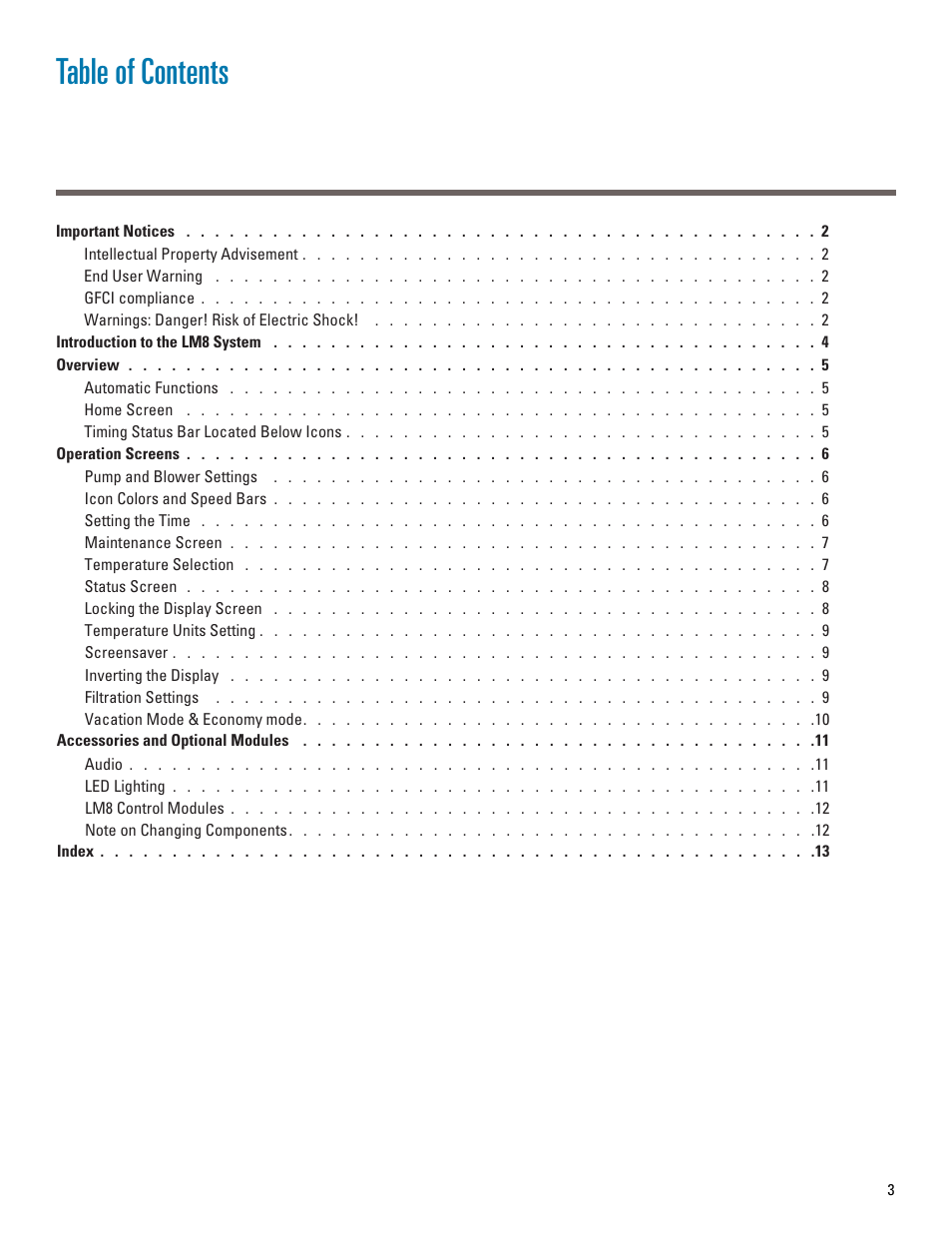 Balboa Water Group LM8 User Manual | Page 3 / 14
