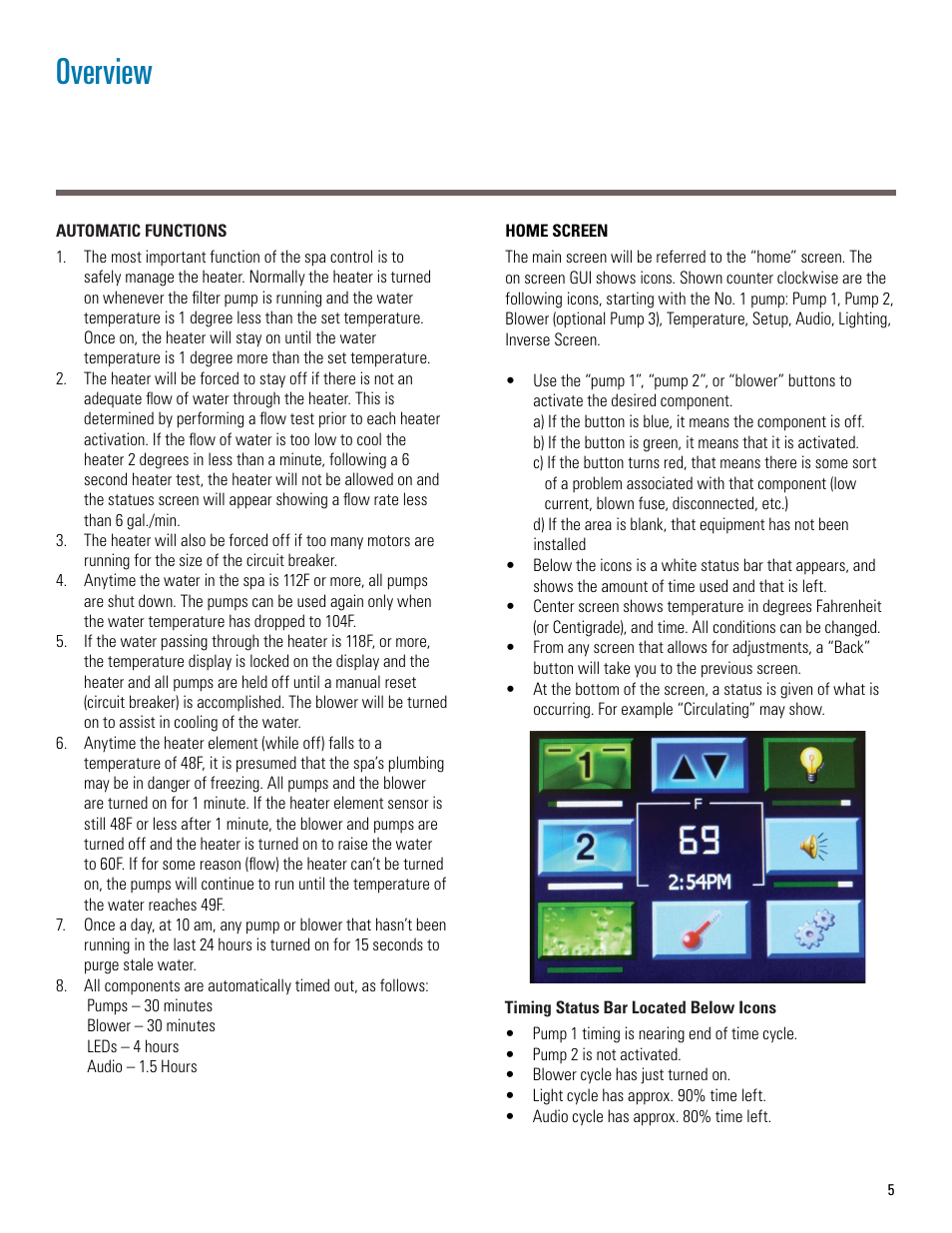 Overview | Balboa Water Group LM8 User Manual | Page 5 / 14