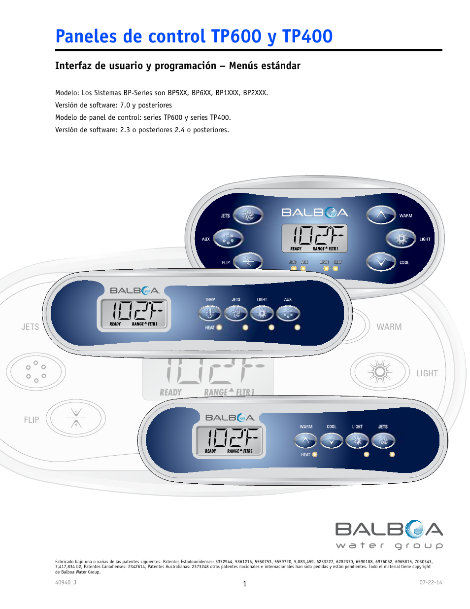 Balboa Water Group TP600 User Manual | 25 pages