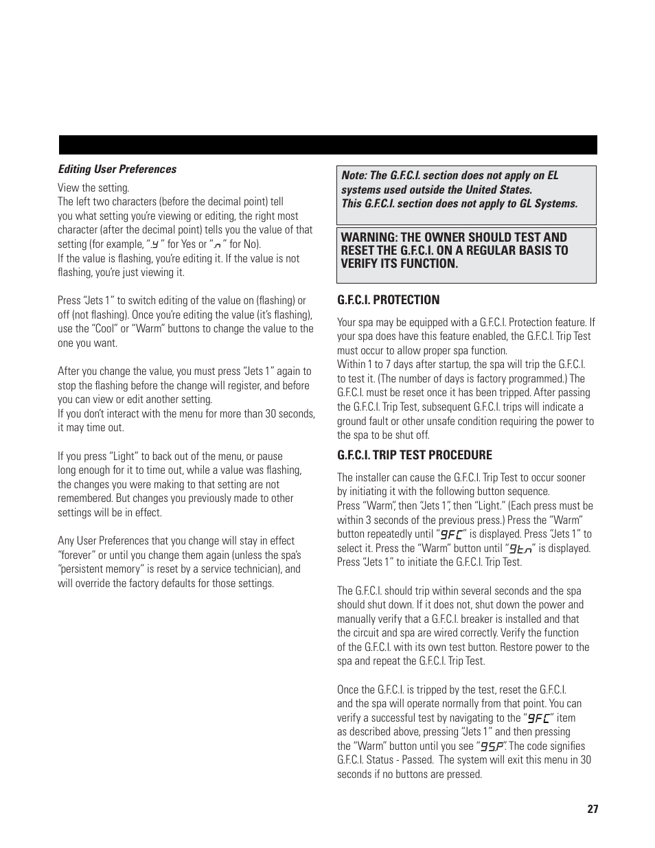 Balboa Water Group EL/VS 120V-240V User Manual | Page 27 / 48