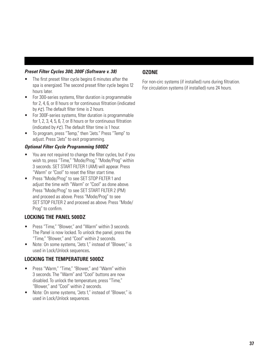 Balboa Water Group EL/VS 120V-240V User Manual | Page 37 / 48