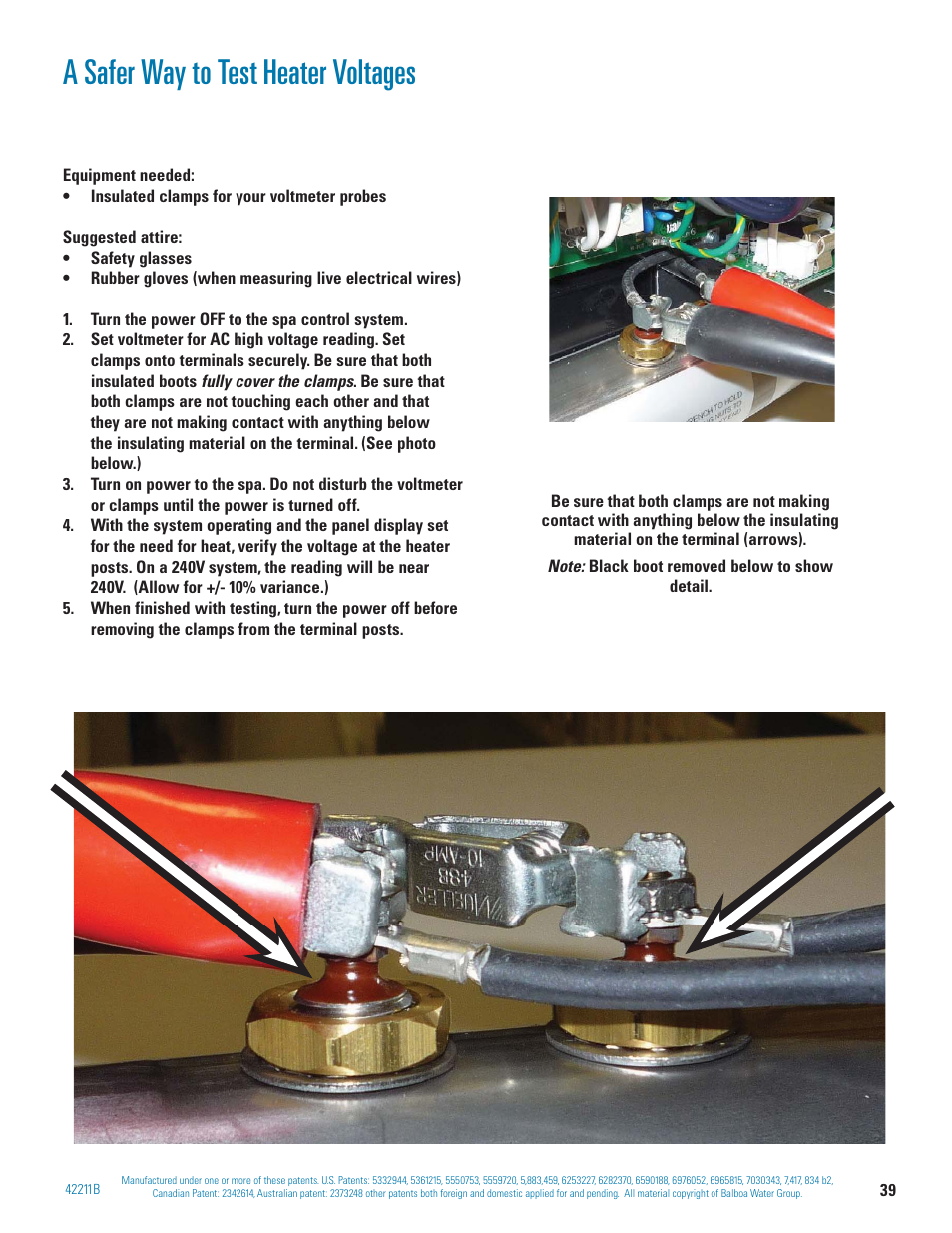 A safer way to test heater voltages | Balboa Water Group BP 60Hz User Manual | Page 39 / 86