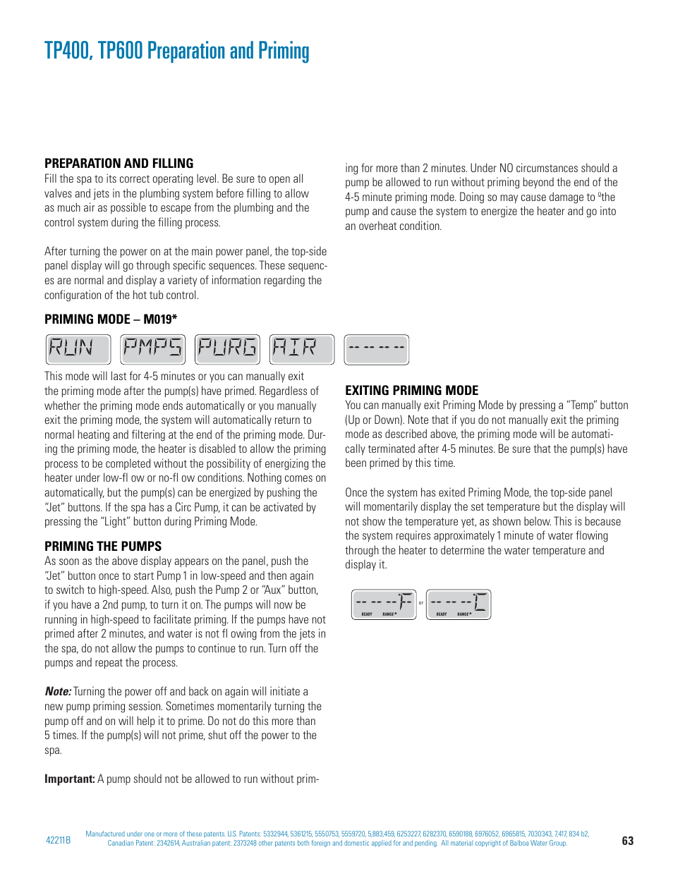 Balboa Water Group BP 60Hz User Manual | Page 63 / 86