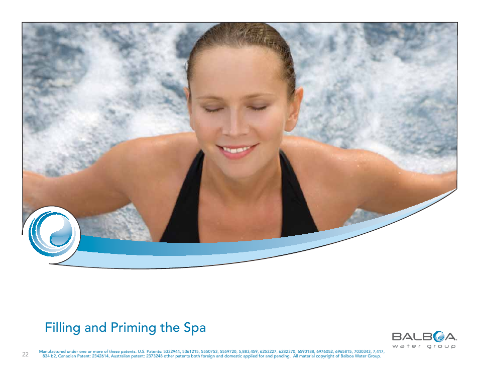 Revolution, Filling and priming the spa | Balboa Water Group Revolution User Manual | Page 22 / 100