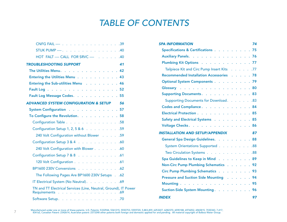 Balboa Water Group Revolution User Manual | Page 7 / 100