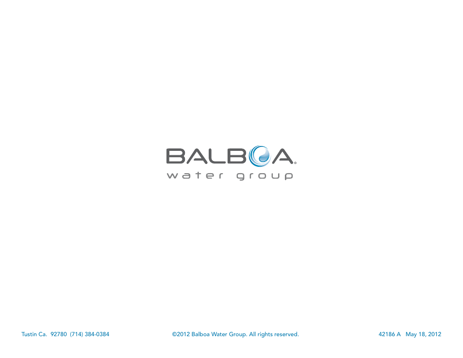 Balboa Water Group BP500 System User Manual | Page 74 / 74