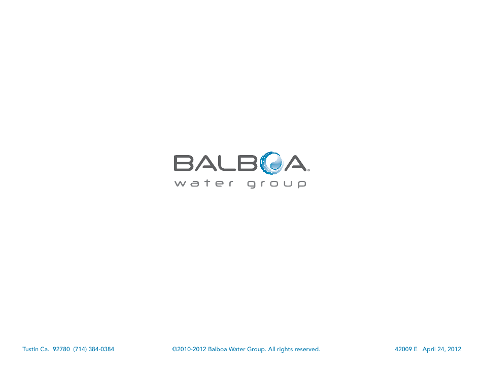 Balboa Water Group Revolution User Manual | Page 74 / 74