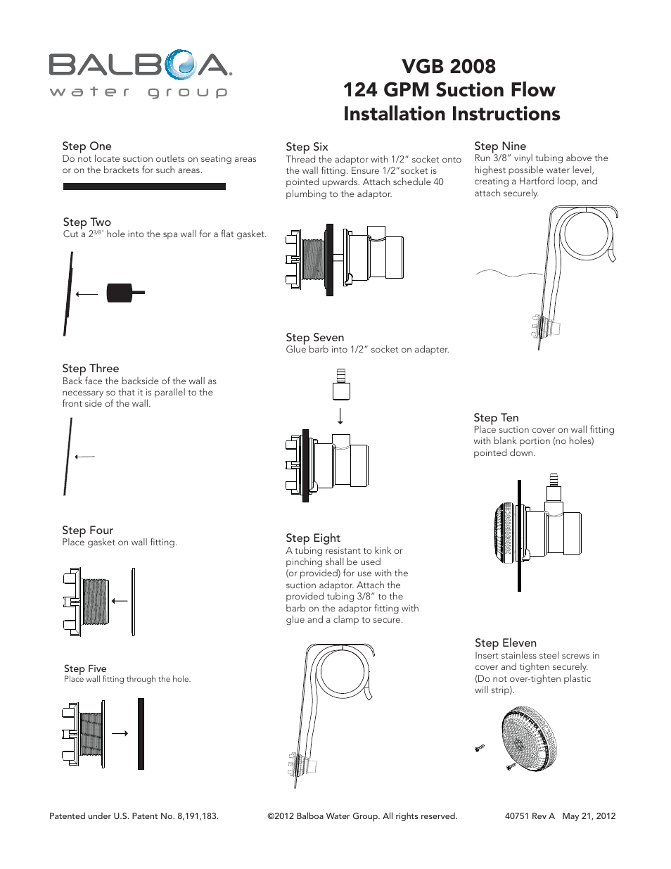 Balboa Water Group VGB 2008 124 GPM Suction Flow User Manual | Page 2 / 2