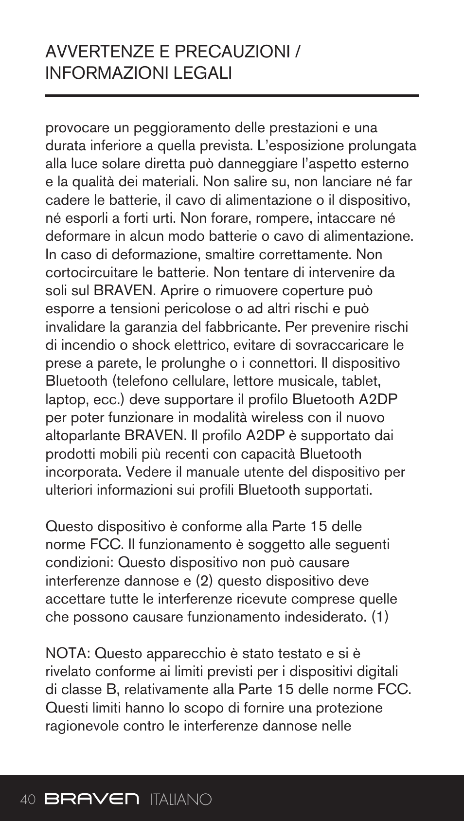 BRAVEN BRV-BANK User Manual | Page 40 / 76
