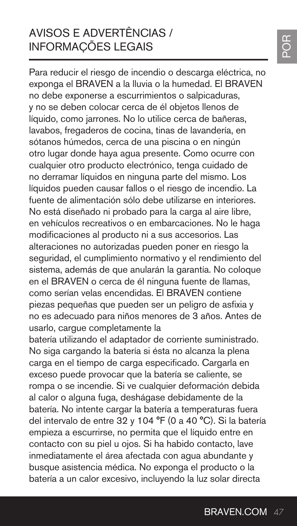 BRAVEN BRV-BANK User Manual | Page 47 / 76