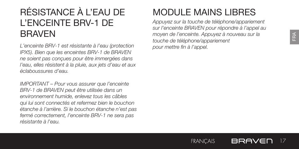 BRAVEN BRV-1 User Manual | Page 17 / 56