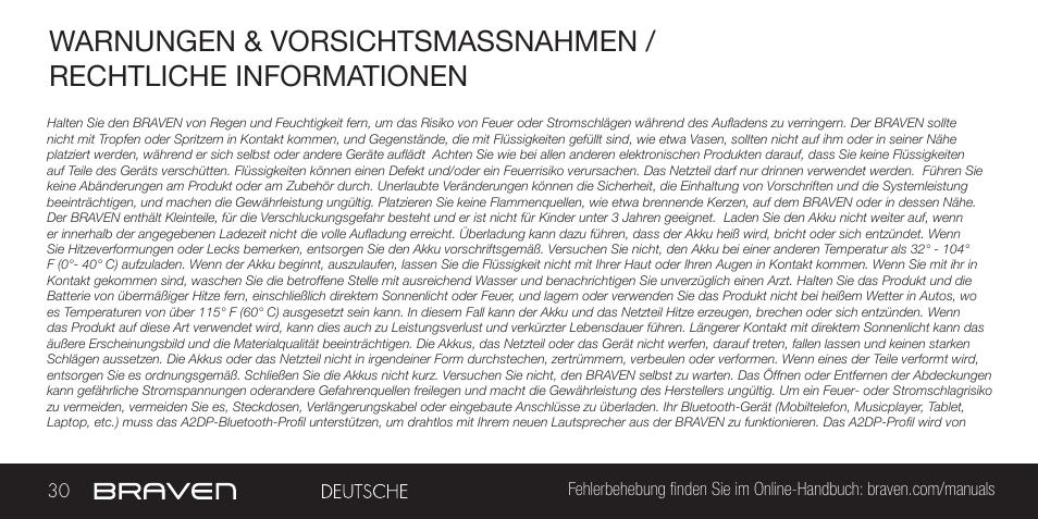 BRAVEN BRV-1 User Manual | Page 30 / 56