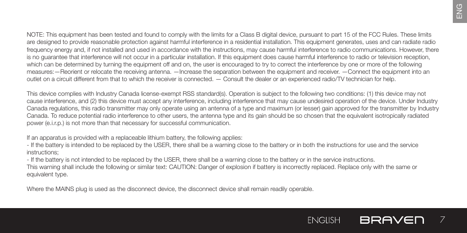 BRAVEN BRV-1 User Manual | Page 7 / 56