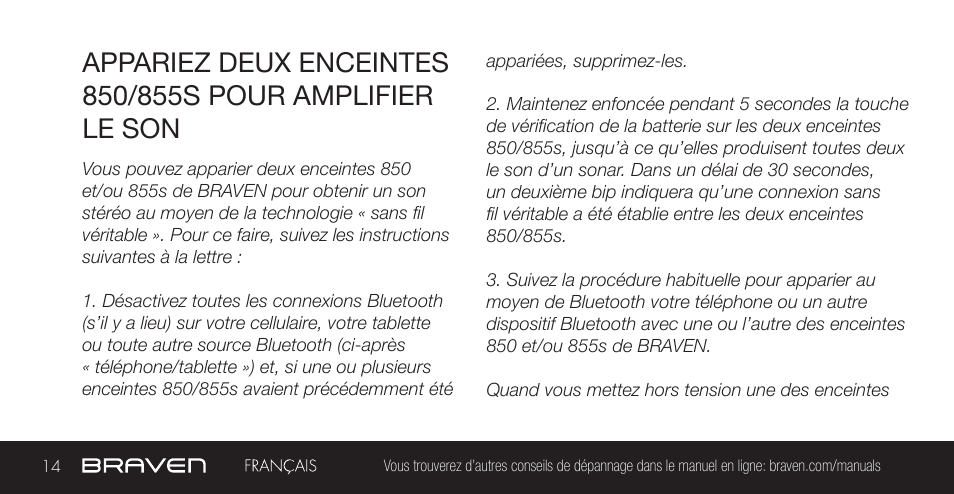 BRAVEN 855S User Manual | Page 14 / 68