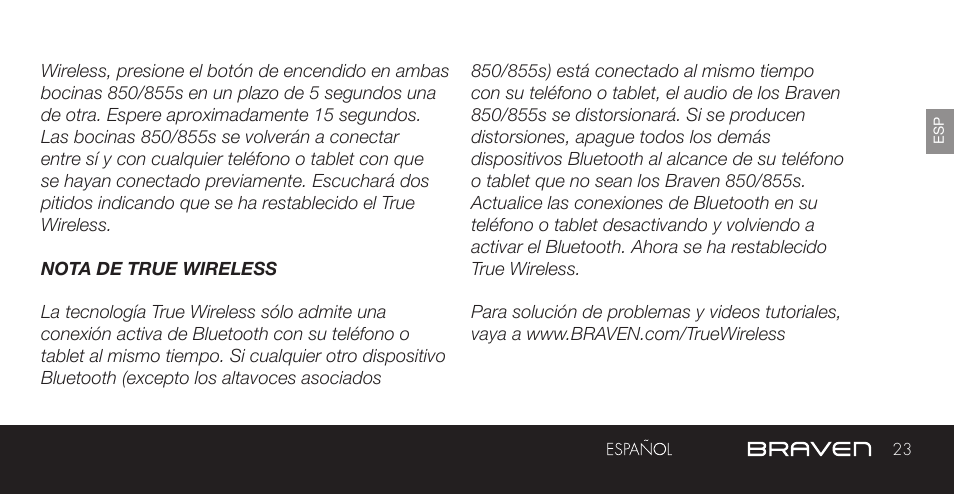 BRAVEN 855S User Manual | Page 23 / 68