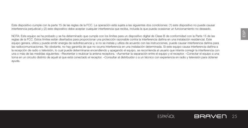 Advertencias y precauciones / información legal | BRAVEN 855S User Manual | Page 25 / 68