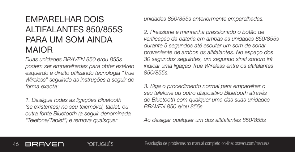 BRAVEN 855S User Manual | Page 46 / 68