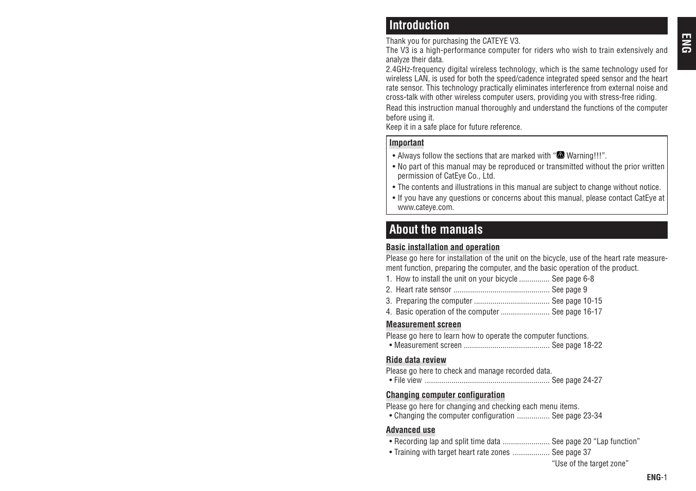 CatEye CC-TR300TW [V3] User Manual | 23 pages