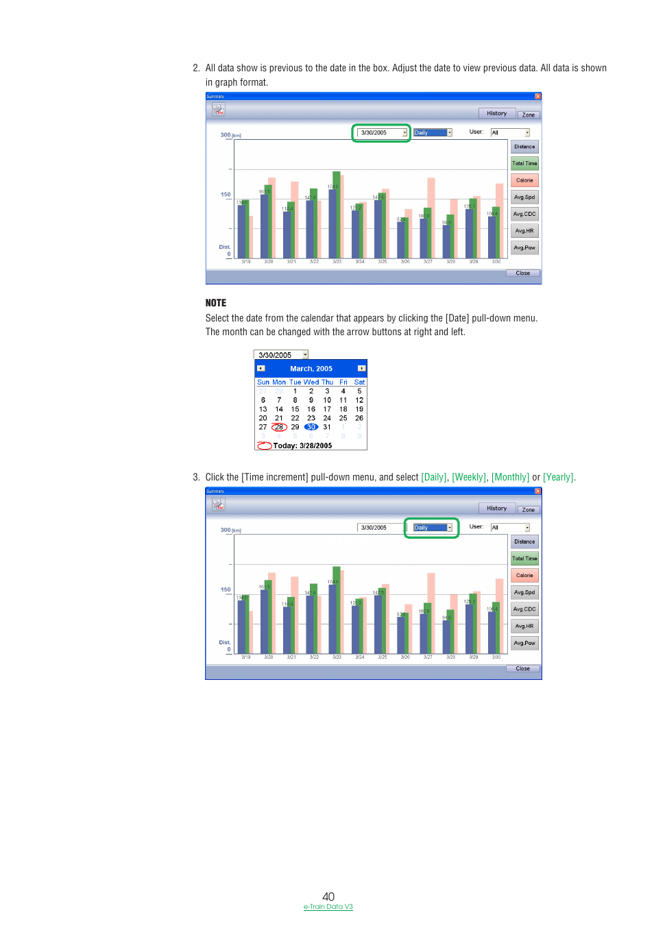 CatEye e-TrainData™ Ver.3 [Power Unit Edition] User Manual | Page 40 / 53