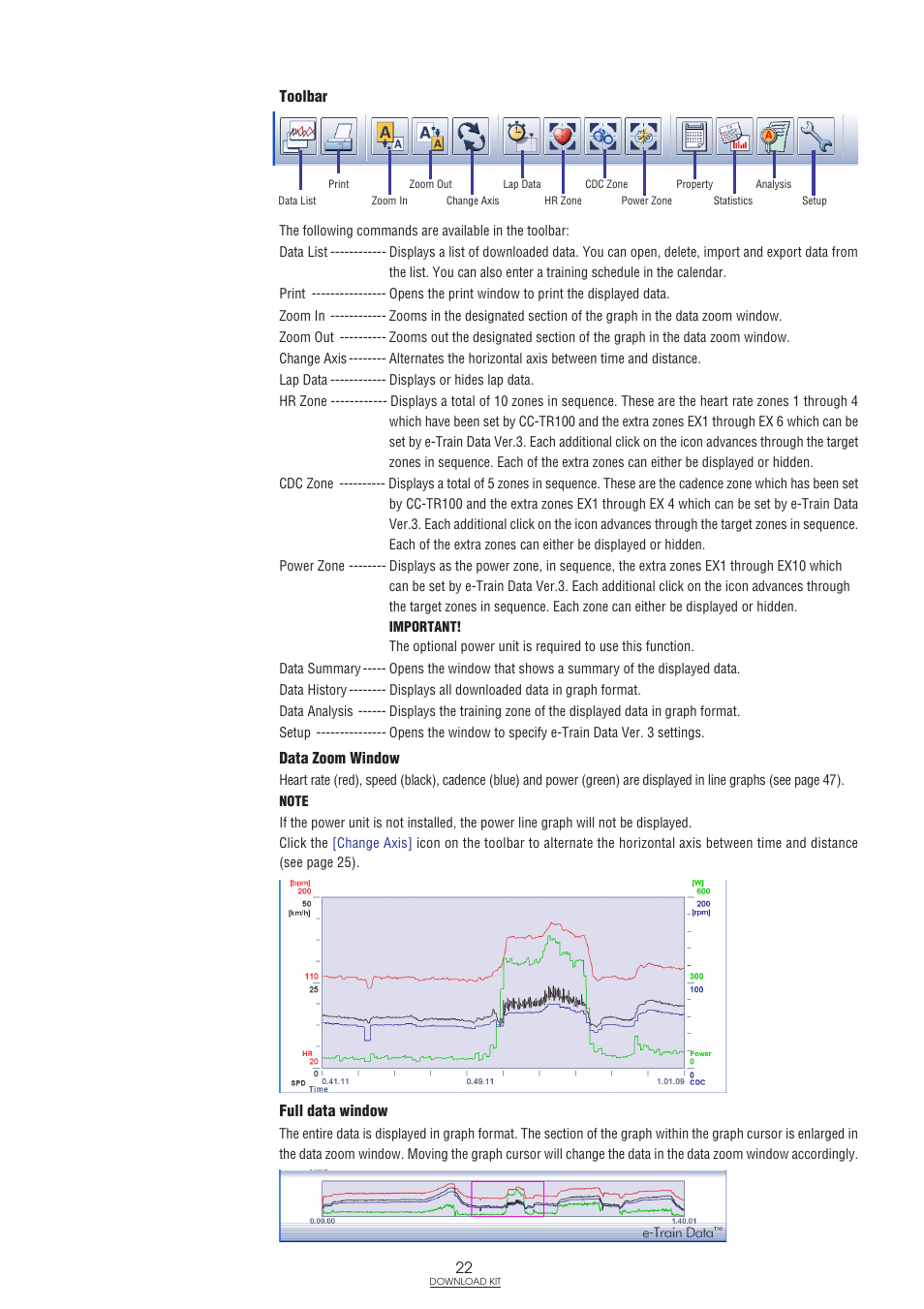 CatEye IF-TR100 Download Kit User Manual | Page 22 / 55