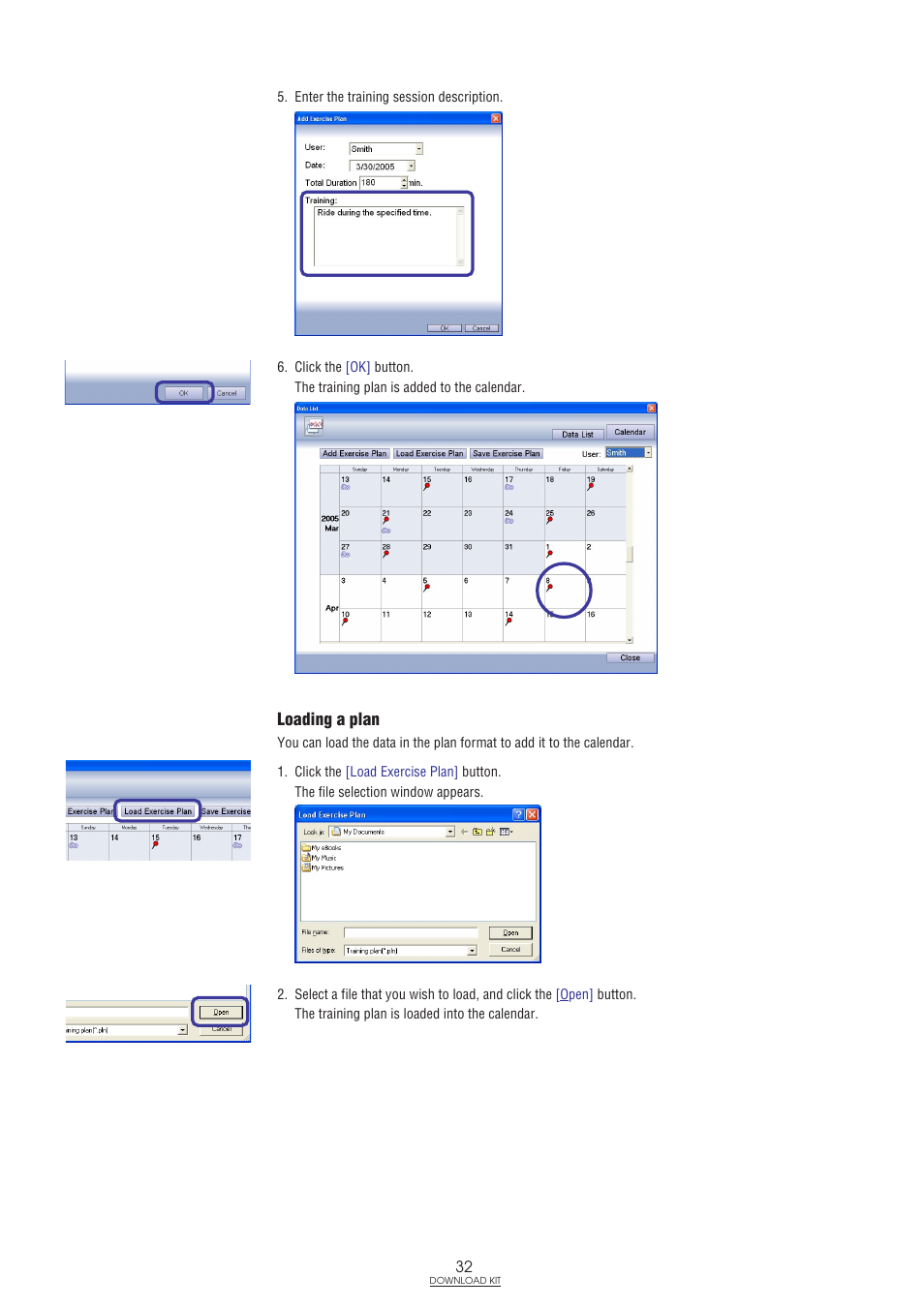 Loading a plan | CatEye IF-TR100 Download Kit User Manual | Page 32 / 55