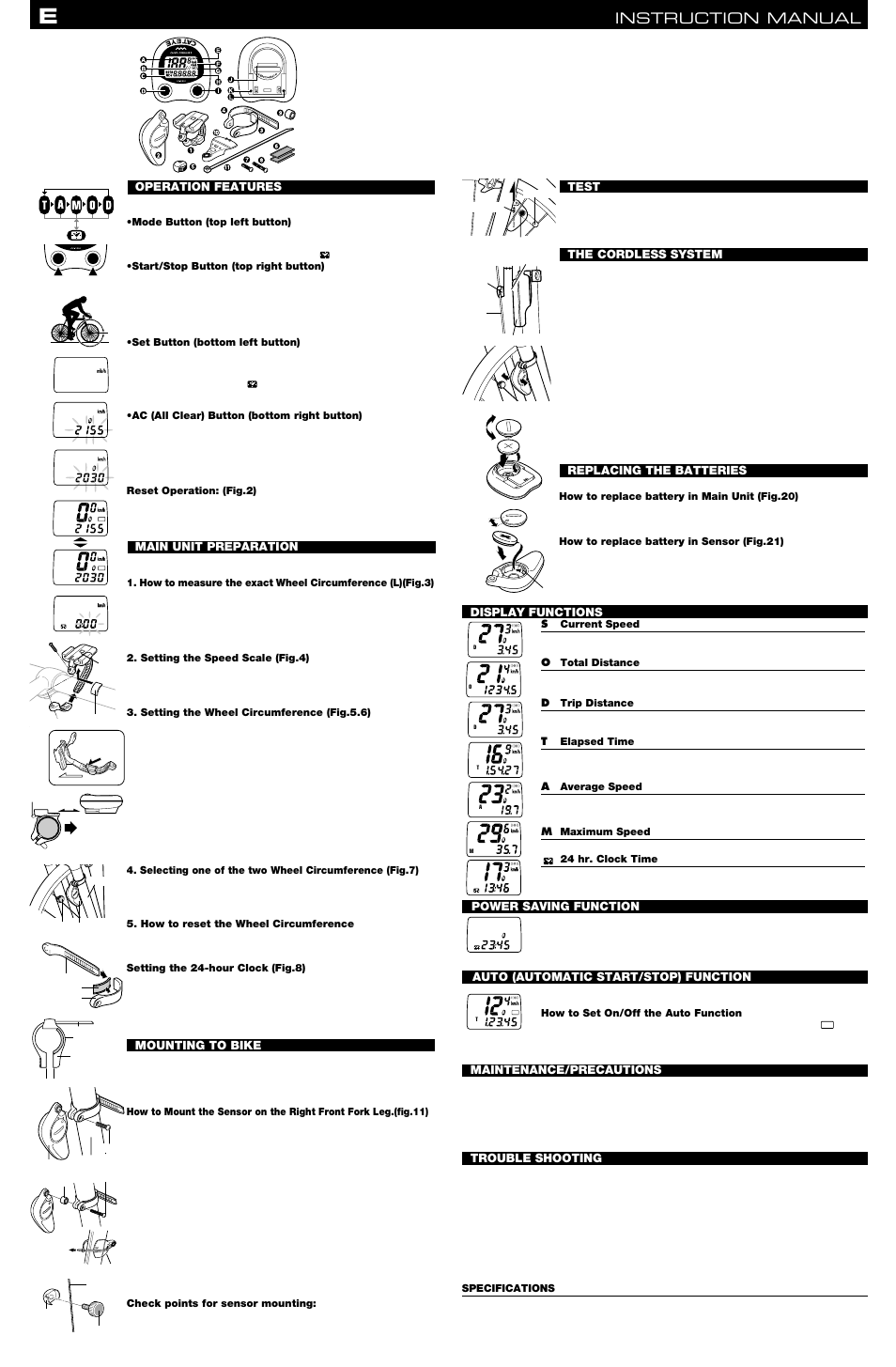 CatEye CC-CL200N [Cordless 2] User Manual | 2 pages