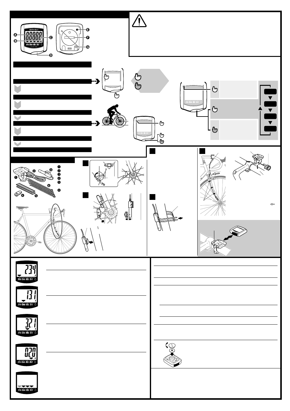 Spd odo mx dst, Instruction manual | CatEye CC-VL100 [Velo 1] User Manual | Page 2 / 2