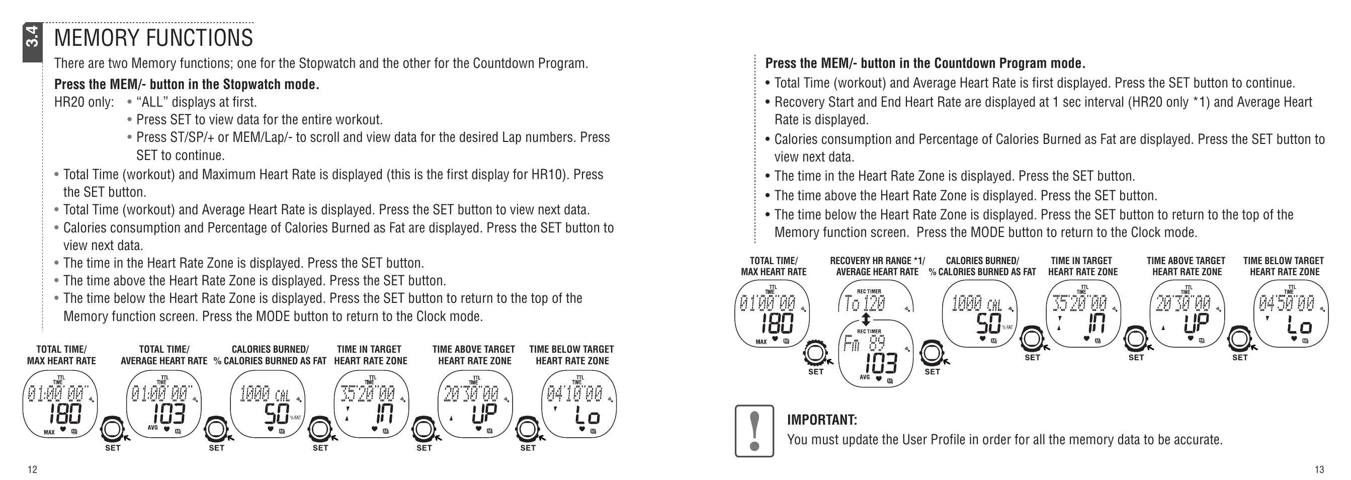 CatEye MSC-HR10/MSC-HR20 User Manual | Page 7 / 14