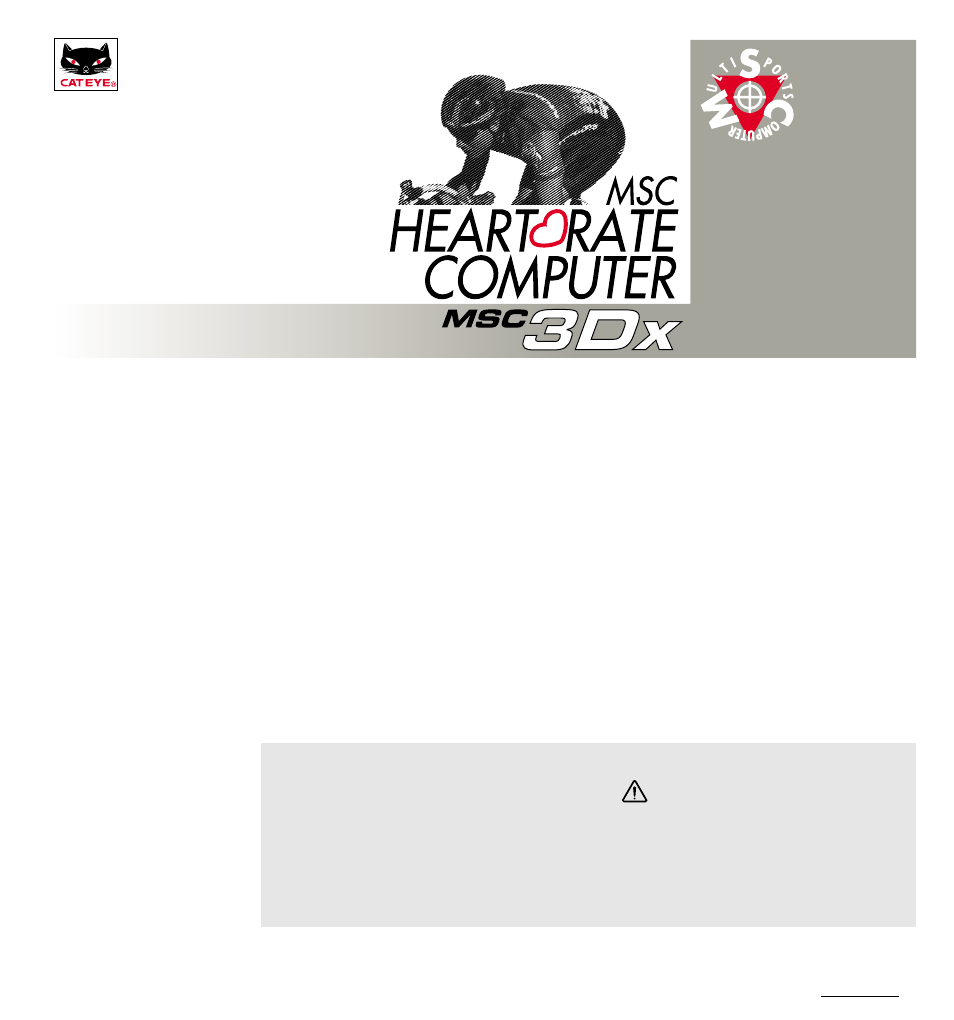 CatEye MSC 3Dx User Manual | 35 pages