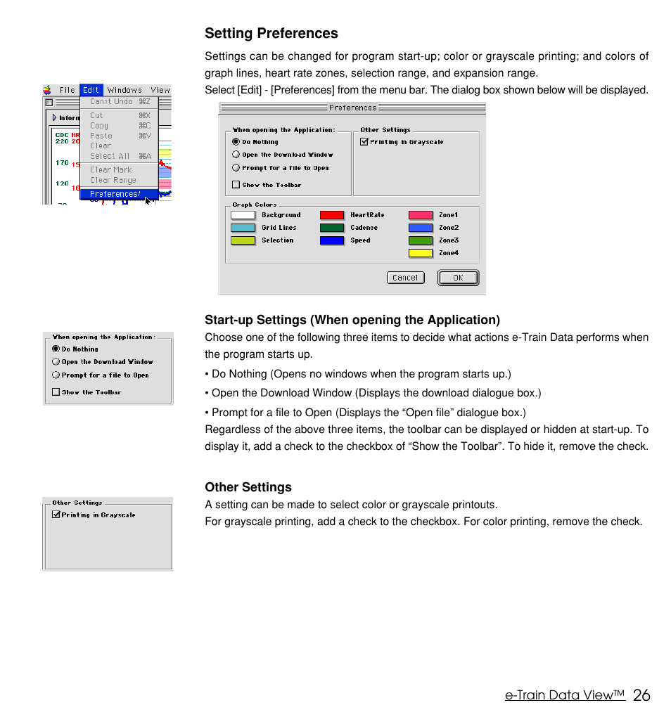 Setting preferences | CatEye MSC Series Download Kit User Manual | Page 26 / 36