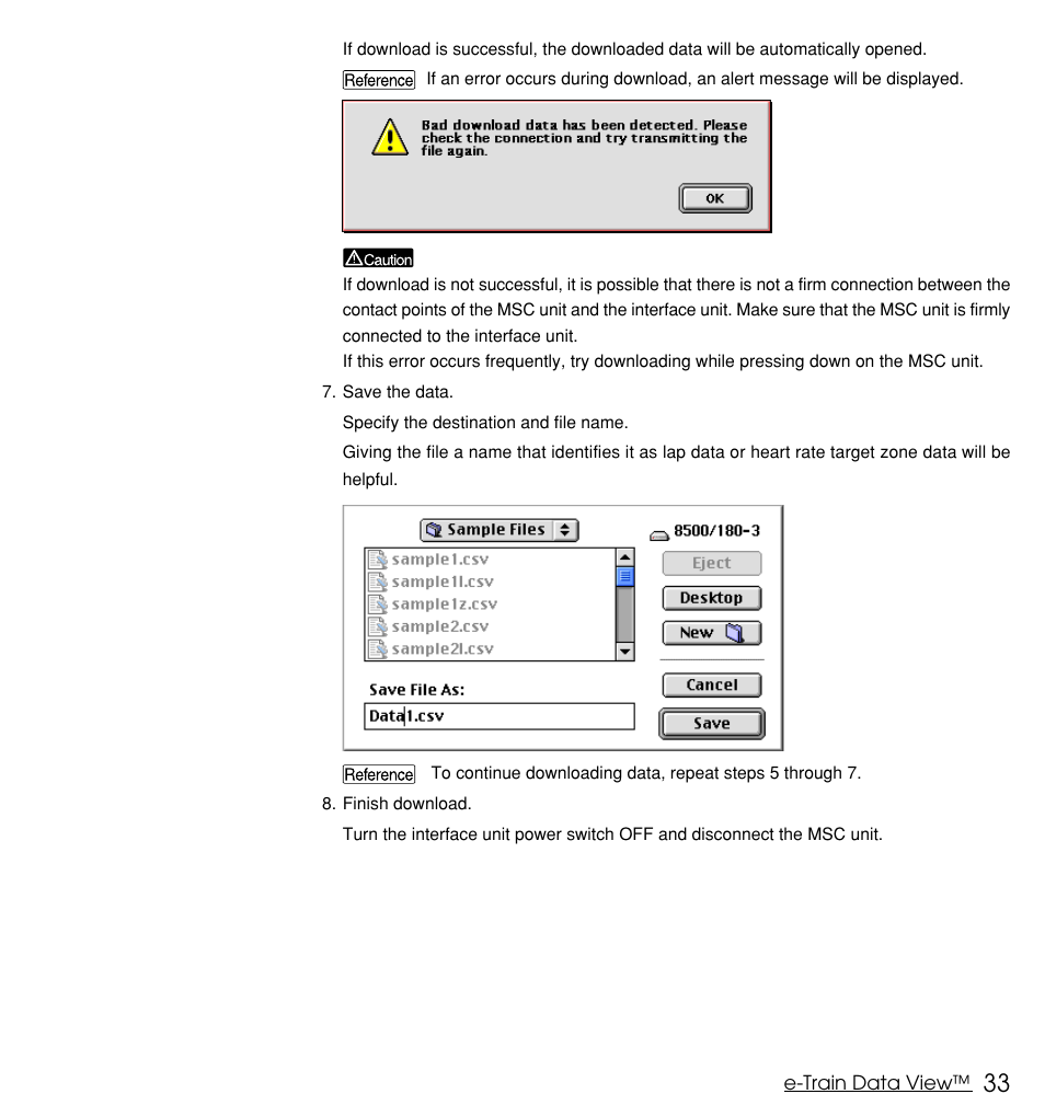CatEye MSC Series Download Kit User Manual | Page 33 / 36
