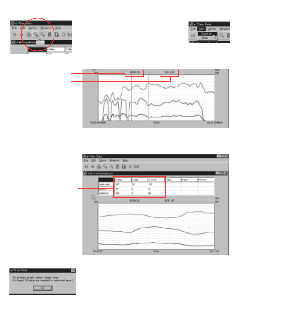 Zooming the graph | CatEye MSC Series Download Kit User Manual | Page 14 / 23